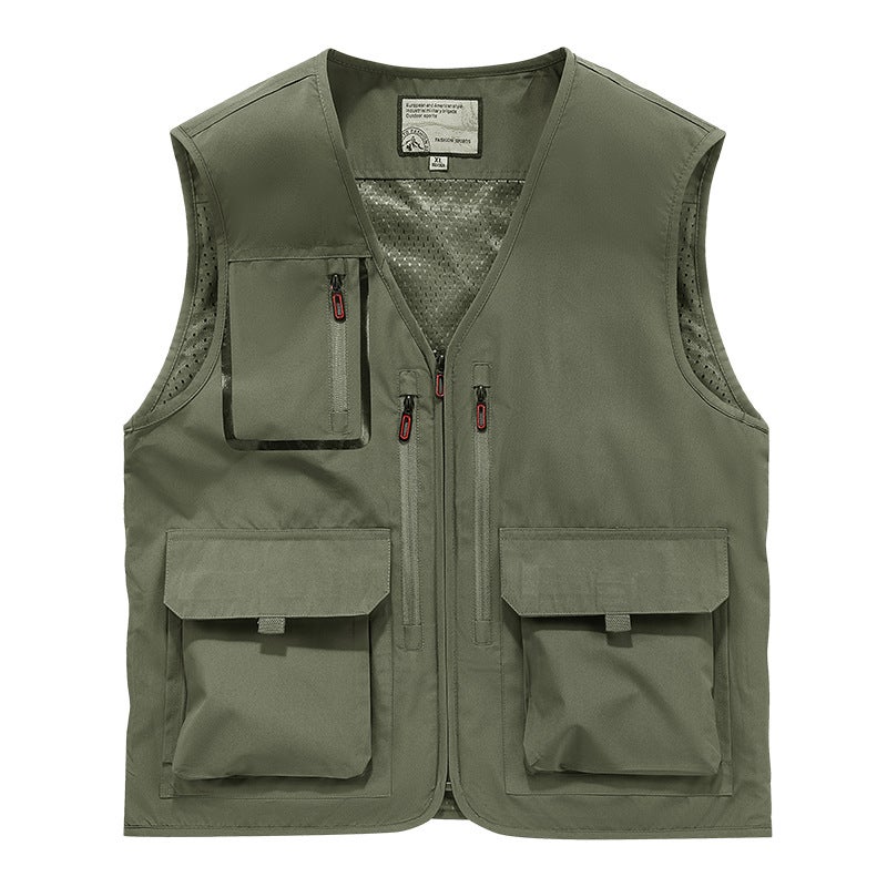 Vest Custom Printed Logo Outdoor Advertising Event Promotion Multi-Pocket Casual Sports Work Clothes Printing - Image 5
